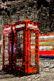 Images Dated 9th June 2018: Red Phone Box Mosaic