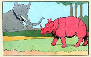 Funny Prints: Red Rhino