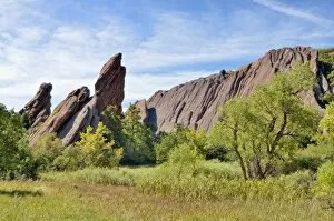 Images Dated 23rd September 2011: Red sandstone formations, Fountain Valley Trail, Boxborough State Park, Denver, Colorado