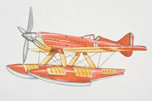 Images Dated 7th July 2006: Red seaplane with propellor at front