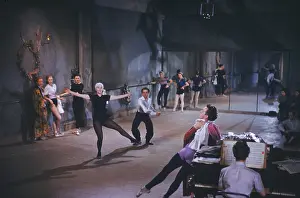 Prints of Australian dancer, choreographer and actor Robert Helpmann (1909 - 1986, second from right) during rehearsals for the dance scenes in the film The Red Shoes The Enchanting Evolution of Ballet: Red Shoes Rehearsal