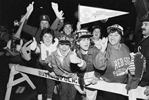 Thumbs Up Prints: Red Sox Fans Celebrating Team's Victory