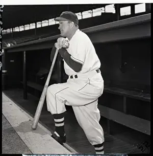 Dugout Prints: Red Sox Manager Joe Cronin In The Dugout