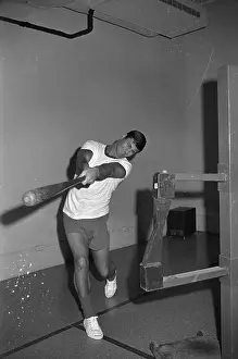 Red Sox Professional Practicing his Swing
