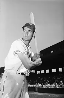 Ted Williams Prints: Red Sox Slugger Ted Williams Holding Bat