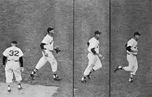Sequence Prints: Red Sox Ted Williams Walking Off the Field to Bench