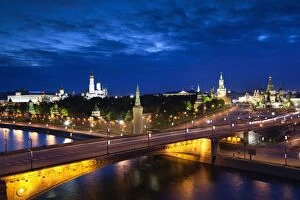Images Dated 16th April 2016: Red Square, elevated view of Kremlin