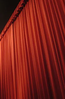 Images Dated 10th May 2005: Red stage curtain, low angle view