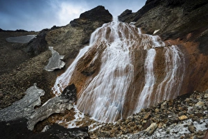 Images Dated 2nd July 2013: The red waterfall Raudufoss, Highlands of Iceland, Southern Region, Iceland
