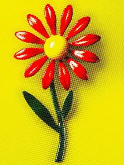 Captivating Art Illustrations Collection: Red and Yellow Flower