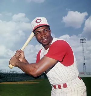 Reds Frank Robinson in Batting Position