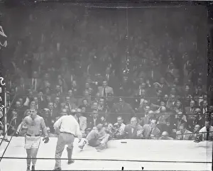 Referee Approaching Joe Louis in Corner