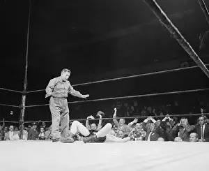 Unconscious Prints: Referee Counting Out Frankie Ryff