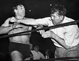 Referee Jack Dempsey Punches Primo Carnera