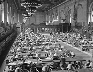 Hall Prints: Reference Room at the New York Library