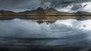 Images Dated 3rd July 2012: reflection of mountains with ripple foreground