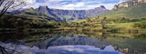 Images Dated 3rd December 2008: Reflections, Amphitheatre, South Africa, No People, Color Image, Photography, Panoramic