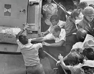 Evacuating Prints: Refugees Boarding Transport Plane