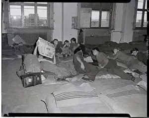 Refugees In Camp Sleep, Rest; Matresses