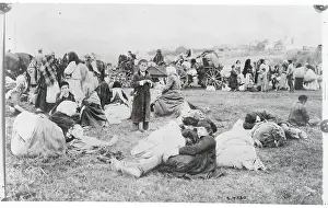 Refugee Prints: Refugees from Poland Camping on Roadside