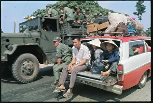 Exile Prints: Refugees Riding in Crowded Station Wagon