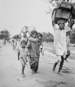 New Delhi Prints: Refugees Traveling on Road