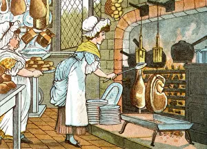 Regency period cooks in a kitchen