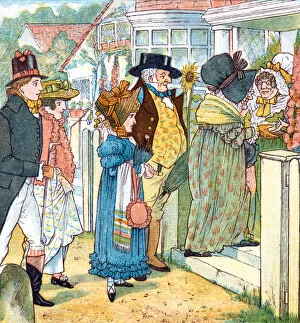 Images Dated 21st February 2013: Regency period people going visiting