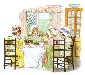 Images Dated 28th January 2013: Regency period womens tea party