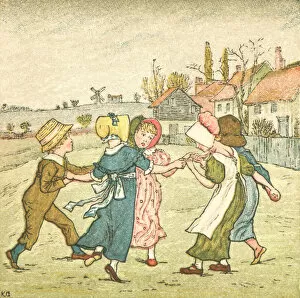 Images Dated 9th December 2016: Regency style children dancing in a ring