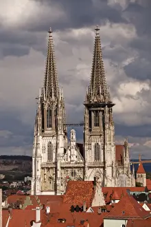 City Portrait Prints: Regensburg Cathedral, Regensburg, Bavaria, Germany