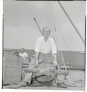 Reggie Brown Holding a Tortoise