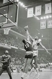 Reggie Harding Blocking Wilt Chamberlain's Shot