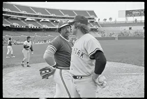 Reggie Jackson and Jim Hunter