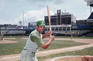 Reggie Jackson in Posed Batting Action
