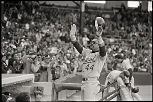 Reggie Jackson Raising Arms To Applause