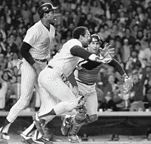 Reggie Jackson Running Toward Pitcher's Mound