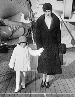 Reginald Vanderbilt and Daughter Returning on Ship
