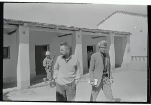 Bolivia Prints: Regis Debray Holding Press Conference Outside of His Cell