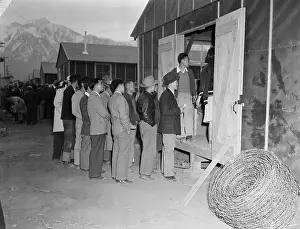 National Historic Site Prints: Registration at Japanese Relocation Center