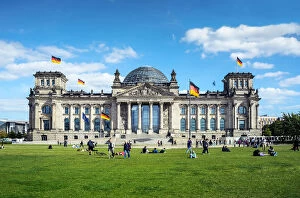Exterior View Gallery: Reichstag building, seat of the German Parliament, Berlin, Germany, Europe, PublicGround