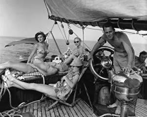 Deckchair Prints: Relaxing On Yacht