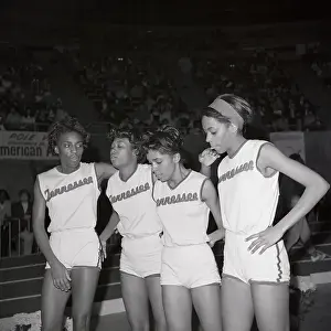 Relay Team Standing Together at Stadium