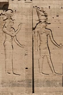 Images Dated 1st January 2016: Relief of Isis and her son Horus at Temple of Isis in Philae
