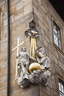 Dove Prints: Religious Sculpture On The Corner Of An Old Building