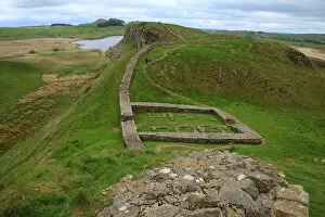 Images Dated 19th May 2016: The remains of Milecastle 39, near Steel Rigg, Hadrians wall, England
