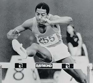Renaldo Nehemiah Jumping Hurdle