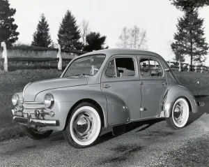 Economics Prints: Renault Four Door Economy Car