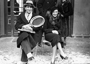 Rene Lacoste and Wife at Davis Cup