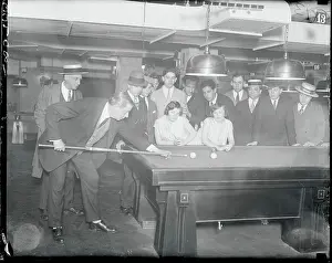 Renown Billiard Player Entertaining Siamese Twins